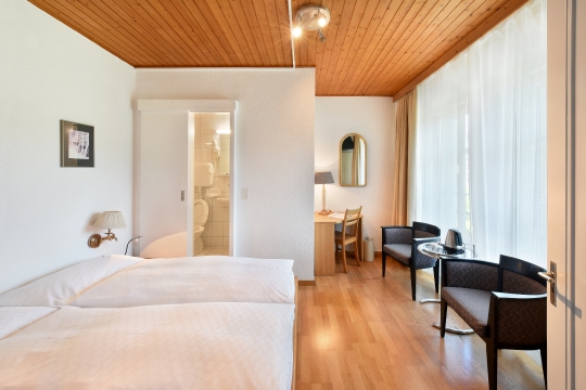 Economy Doppelzimmer mit Dusche/WC/Queensize-Bett